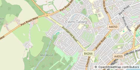 Map of Barry, Vale of Glamorgan