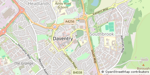 Map of Daventry, Northants
