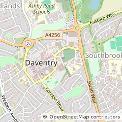 Map of Daventry, Northants