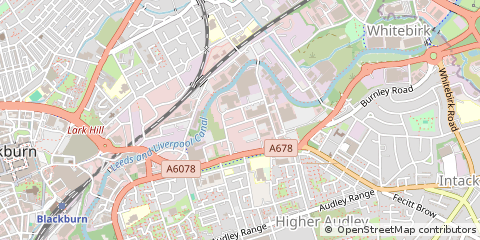 Map of Blackburn, Lancashire
