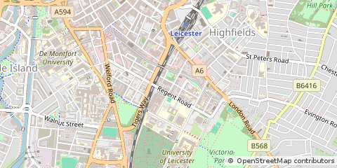 Map of Leicester