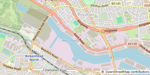 Map of Birkenhead, Wirral