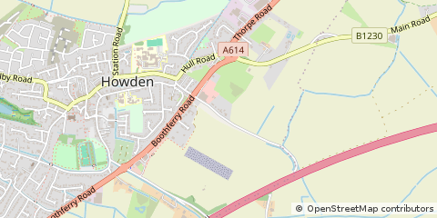 Map of Howden, East Riding of Yorkshire