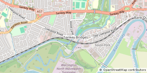 Map of Warrington, Cheshire