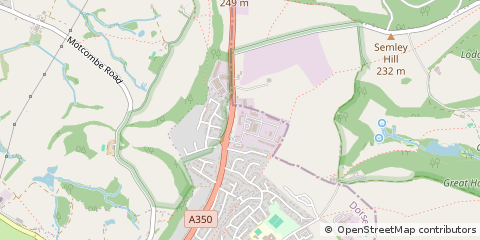 Map of Shaftesbury, Dorset