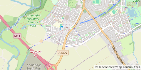 Map of Cambridge, Cambridgeshire