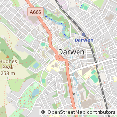 Map of Darwen, Lancashire