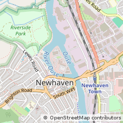 Map of Newhaven, East Sussex