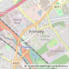 Map of Camberley, Surrey