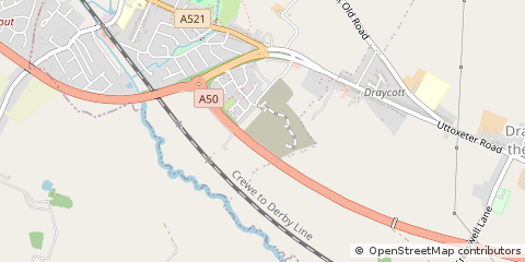 Map of Stoke on Trent, Staffordshire