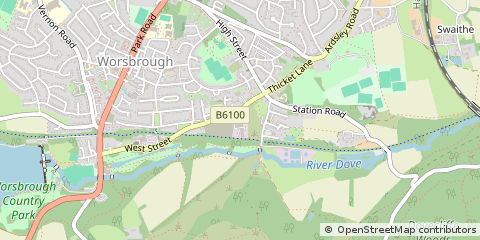 Map of Barnsley, South Yorkshire