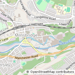 Map of Huddersfield, West Yorkshire