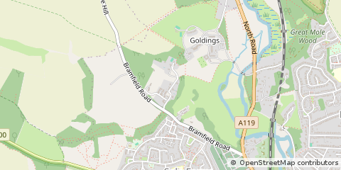 Map of Hertford, Herts