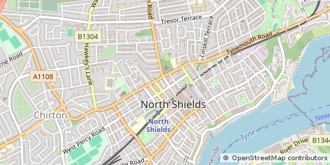 Map of North Shields