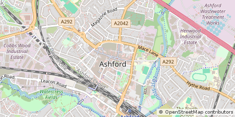 Map of Ashford, Kent