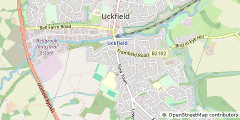 Map of Uckfield, East Sussex
