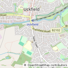 Map of Uckfield, East Sussex