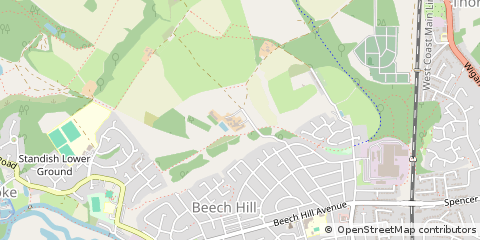 Map of Wigan, Lancashire