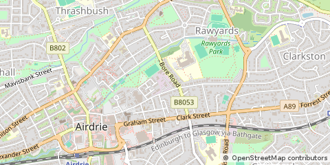 Map of Airdrie, North Lanarkshire