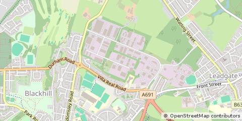 Map of Consett, Co. Durham