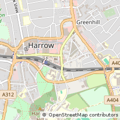 Map of Harrow, Middlesex