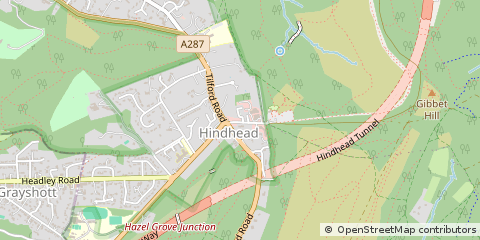 Map of Hindhead, Surrey