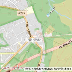 Map of Hindhead, Surrey