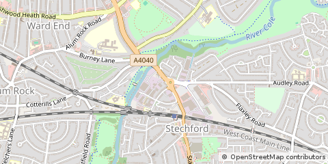 Map of Birmingham, West Midlands