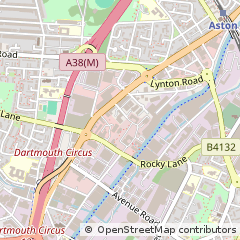 Map of Birmingham, West Midlands
