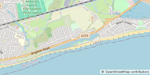 Map of Lancing, West Sussex