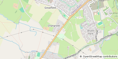 Map of Cheltenham, Gloucestershire