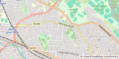 Map of Cardiff