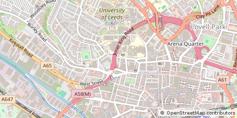 Map of Leeds, West Yorkshire