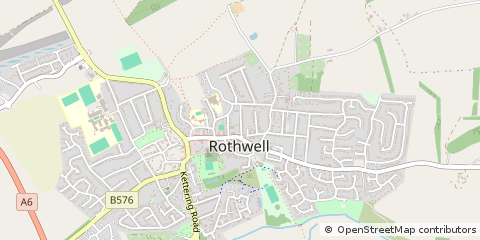 Map of Rothwell, Northamptonshire
