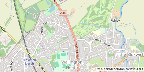 Map of Walsall, West Midlands