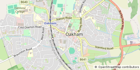 Map of Oakham, Rutland