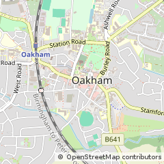 Map of Oakham, Rutland