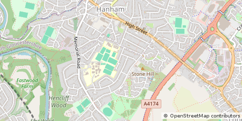 Map of Bristol, Gloucestershire