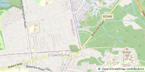 Map of Crowthorne, Berkshire