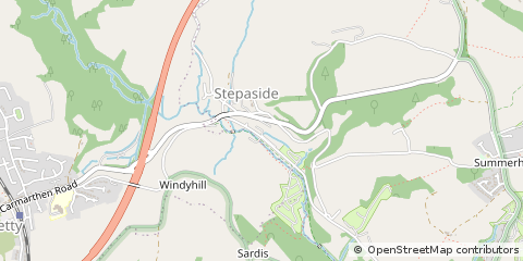 Map of Saundersfoot, Dyfed