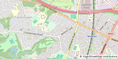 Map of Manchester, Lancashire