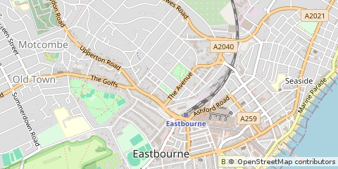 Map of Eastbourne