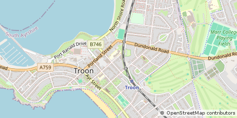 Map of Troon, Ayrshire