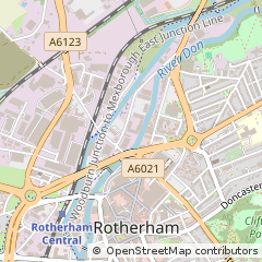 Map of Rotherham, South Yorkshire