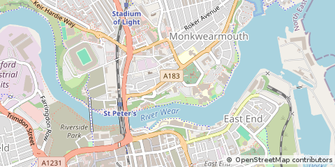Map of Sunderland