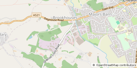 Map of Cheadle, Stoke on Trent