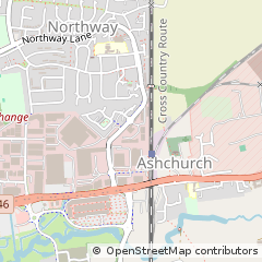 Map of Tewkesbury, Glos
