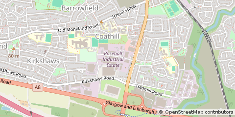 Map of Coatbridge, Lanarkshire