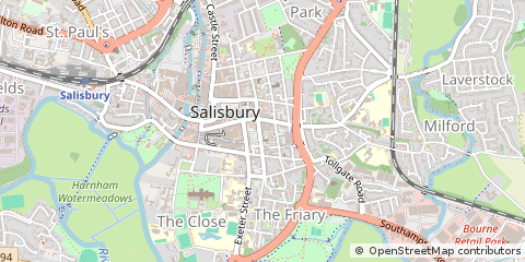 Map of Salisbury, Wiltshire