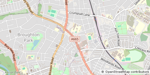 Map of Manchester, Lancashire
